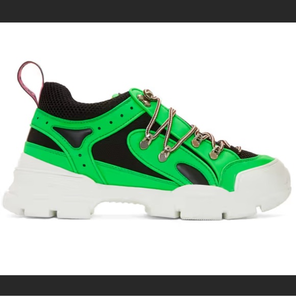 GUCCI Flashtrek Sneaker/Boots in Neon Green NEW - Picture 5 of 16